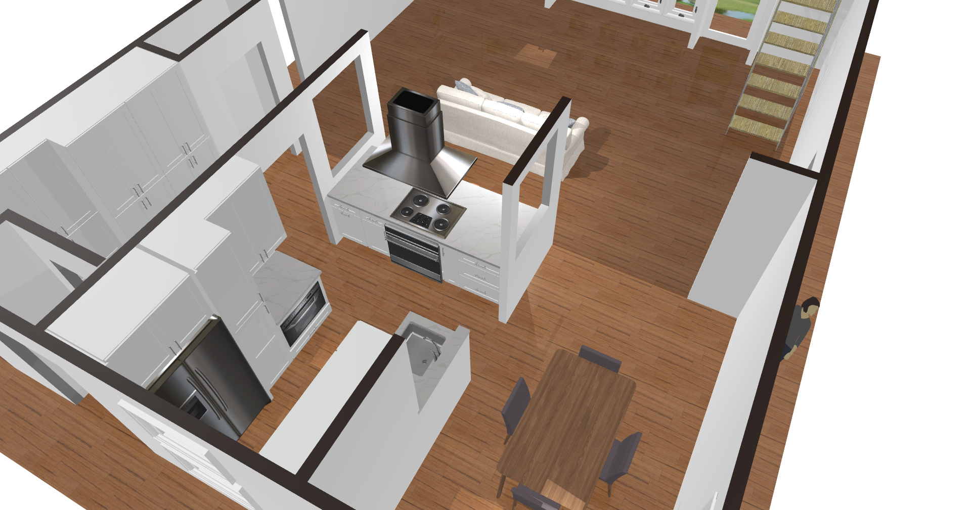 Efficient L-Shaped Kitchen